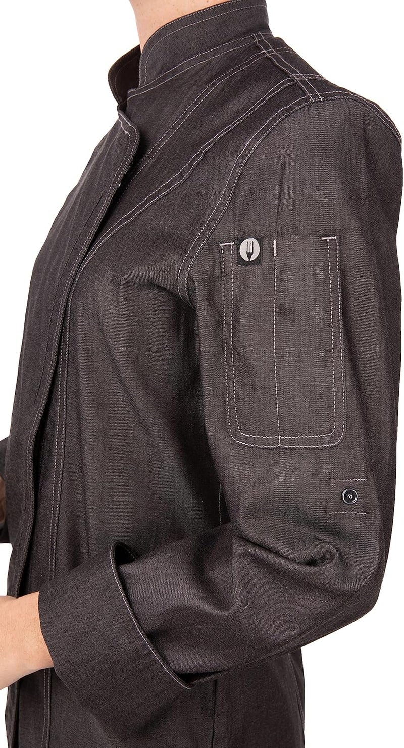 Chef Works Women's Gramercy Denim Chef Coat - Image 1